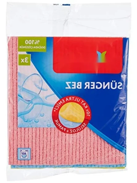 Ekstra Dayanıklı Çok Amaçlı Sünger Bez (3'lü Paket) ürün görseli 1