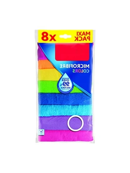 Çok Renkli Mikrofiber Temizlik Bezi - 8 Parça ürün görseli 1