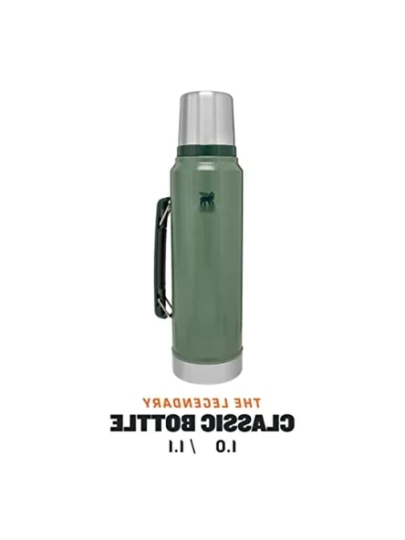 1 Litre Kapasiteli Yeşil Vakumlu Termos - Resim 3