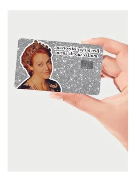 Hürrem Sultan Tasarımlı Kredi Kartı Kaplama Sticker ürün görseli 1