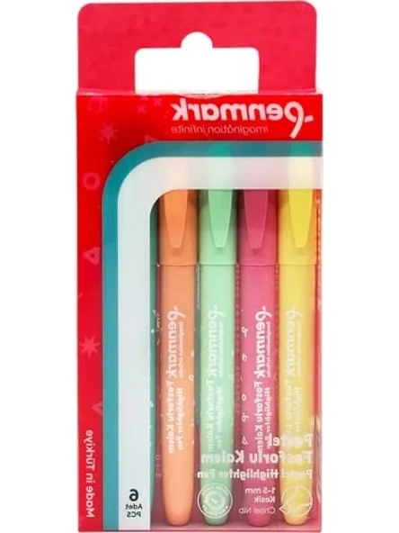 Kalem Tipi Fosforlu Kalem 6'lı Set - Bristol Pastel ürün görseli 1