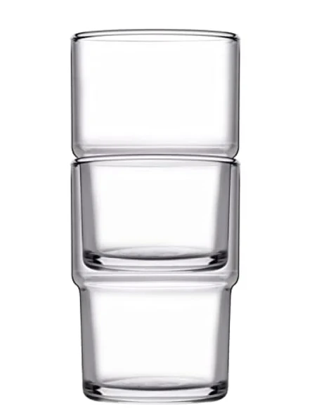 Üst Üste Geçmeli 200 cc Su Bardağı 3'lü Set - Resim 3