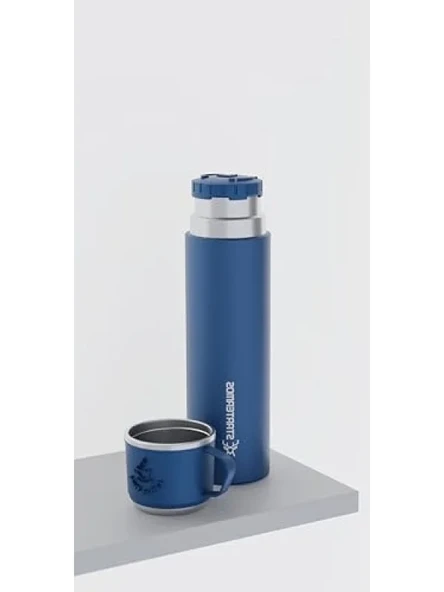 500 ml Kapasiteli Çelik Termos, Bardaklı - Resim 2