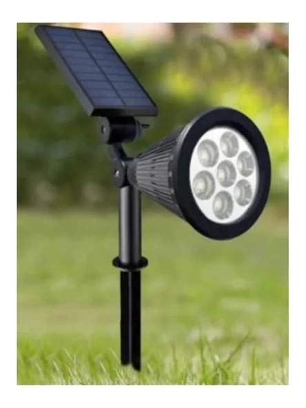 Güneş Enerjili 7W Bahçe Kazıklı Çim Aydınlatma Lambası ürün görseli 1