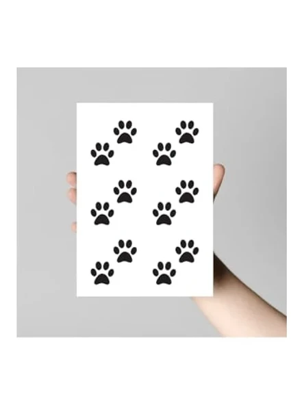 Pati Desenli Şekilli Sticker Seti, 3x3 cm, 2 Sayfa ürün görseli 1