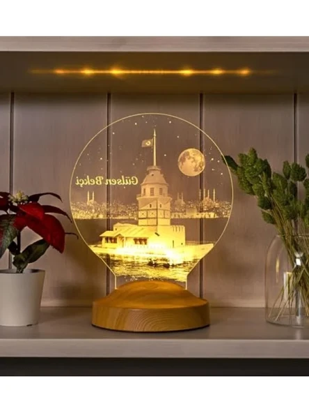 Kız Kulesi Tasarımlı LED Lamba - Romantik Hediye ürün görseli 1