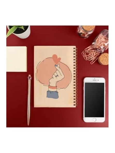 Ahşap Kapaklı Çizgisiz Defter 12x18 cm, 48 Yaprak ürün görseli 1