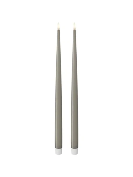 Alevsiz LED Yemek Mumu - 2'li Set, Gerçek Alev Görünümü, Uzaktan Kumandalı ürün görseli 1