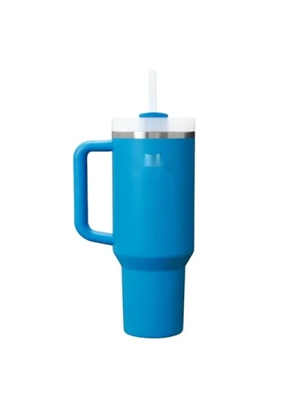 Pipetli Termos Bardak, Mavi, 0.89 Litre ürün görseli 1