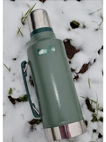 Yalıtımlı Çelik Termos, Retro Yeşil, 1.9 Litre - Resim 2