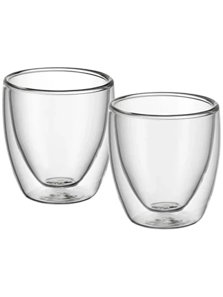 Çift Cidarlı Espresso Bardağı Seti - 2 Parça, Isı Yalıtımlı - Resim 3