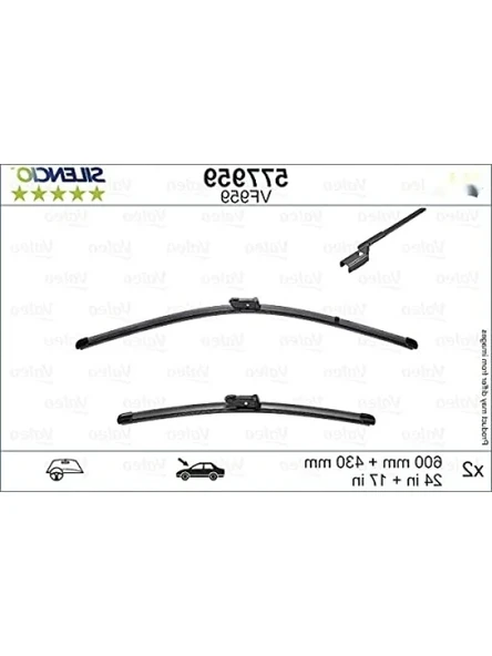 Silencio Flat Blade Set Silecek Seti (600+430 MM) ürün görseli 1