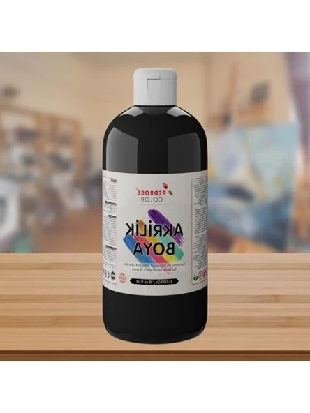 Siyah Akrilik Boya - 500gr - Resim 2