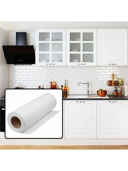 Mat Beyaz Mobilya ve Dolap Kaplama Folyosu 68 cm x 2 Metre ürün görseli 1