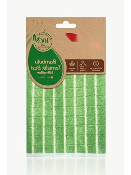Uzun Ömürlü Mikrofiber Bambu Temizlik Bezi ürün görseli 1