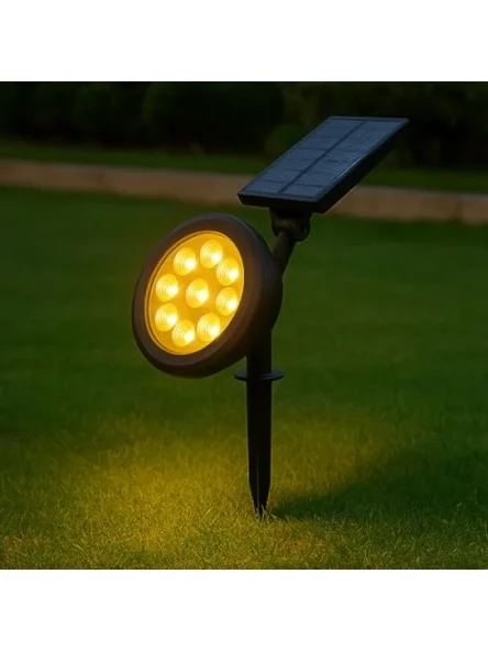 18W Güneş Enerjili Bahçe Aydınlatma - 9 LED, IP65 Su Geçirmez, 200 Lümen ürün görseli 1