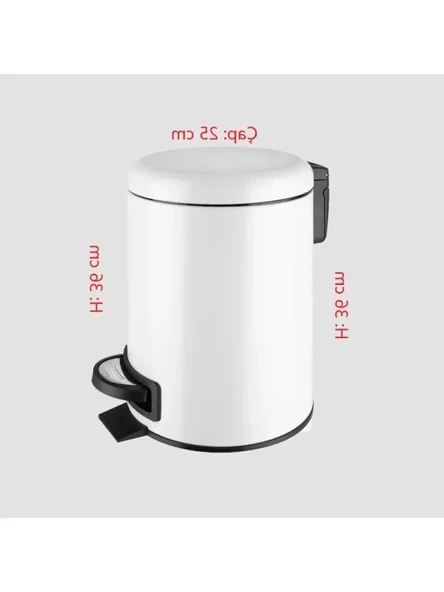 Paslanmaz Pedallı Çöp Kovası - 12 LT - Resim 3