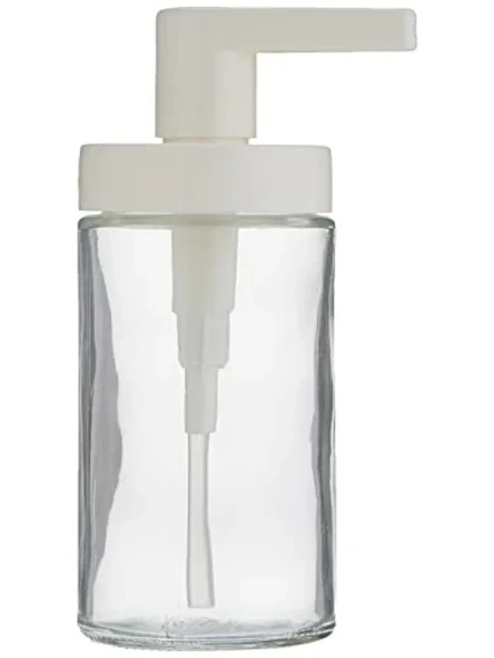 Beyaz Cam Sıvı Sabunluk, 200 ml Kapasite ürün görseli 1