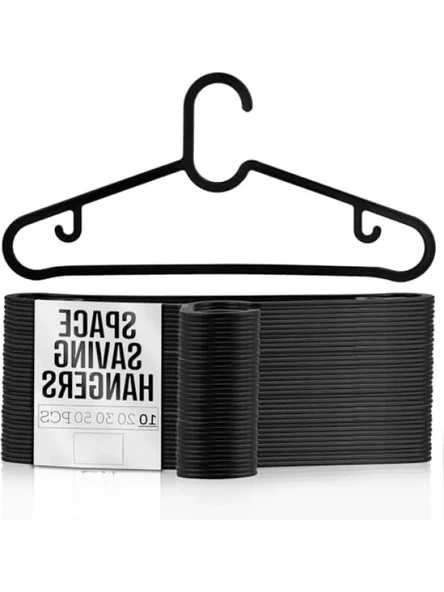 20 Adet Slim Plastik Elbise Askısı Seti - Pantolon, Gömlek, Ceket için ürün görseli 1