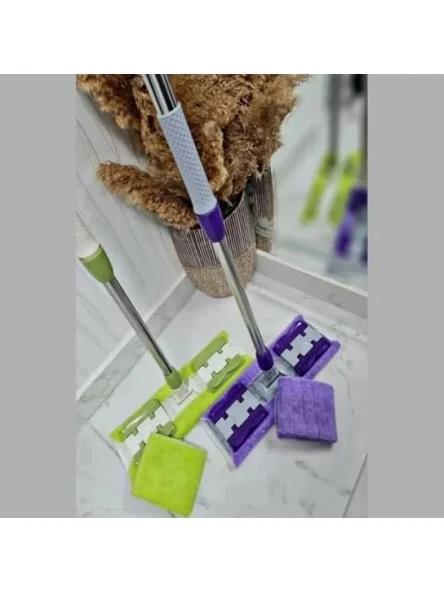 360 Derece Dönen Teleskopik Saplı Mikrofiber Mop ürün görseli 1