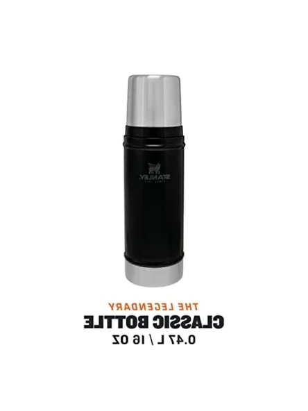 Vakumlu Çelik Termos - 0.47 Litre Mat Siyah - Resim 3