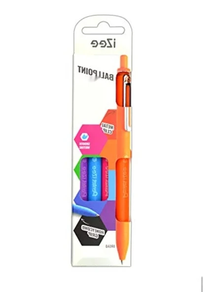 Dayanıklı 1.0 mm Yağ Bazlı Mekanizmalı Roller Kalem Seti (4'lü) ürün görseli 1