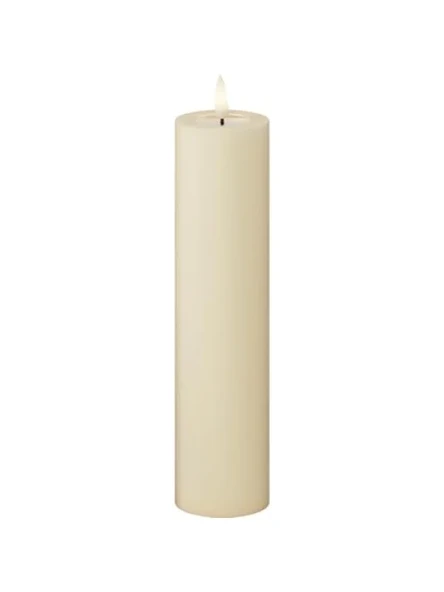 Alevsiz LED Mum - Krem Renk - 5x20 cm ürün görseli 1