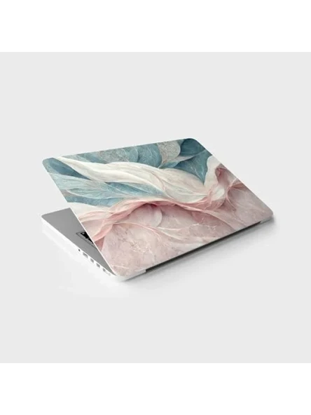 Pastel Pembe Ebru Desenli Laptop Sticker ürün görseli 1
