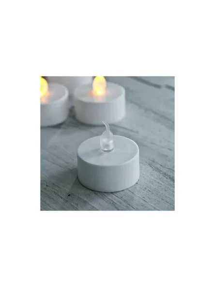 Pilli Led Tealight Mum - Sıcak Sarı LED Işık - Resim 3
