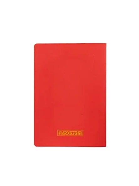 Kırmızı Karton Kapaklı 17x24 cm İplik Dikişli Defter (32 Yaprak) ürün görseli 1