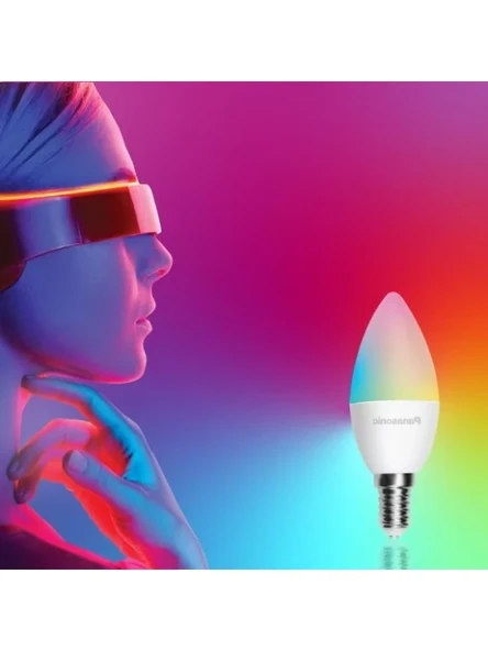LED Akıllı Bluetooth Wi-Fi RGB Lamba - 4.9W E14 - Resim 3