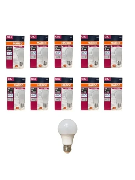 8.5 Watt LED Ampul - 6500K Beyaz Işık, 10 Adet ürün görseli 1