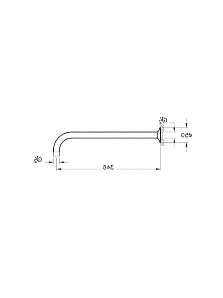 Uzun Krom Duş Başlığı Dirseği - 346 mm - Resim 3