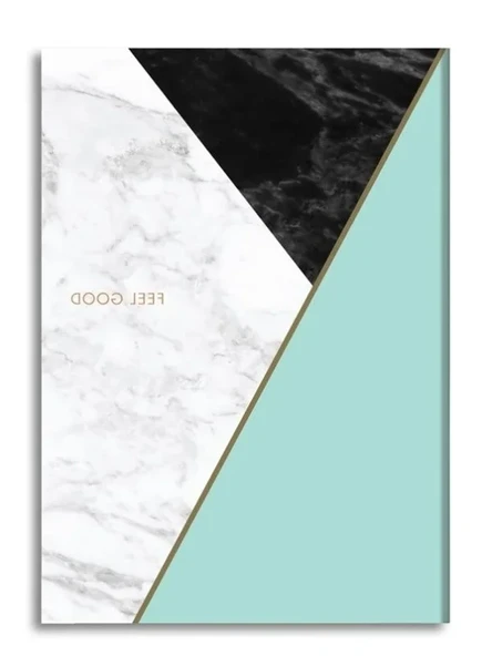 Çizgili Sert Kapak Defter, Mint Yeşili, 17x24 cm ürün görseli 1