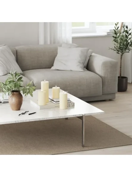 Alevsiz LED Mum - Krem Renk - 5x20 cm - Resim 3