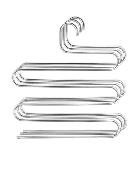 5 Katlı Metal Pantolon Askısı - 3 Adet, Ergonomik Tasarım ürün görseli 1