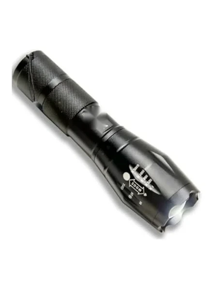 Güçlü LED El Feneri - 10W Ultra Parlak, 5 Farklı Mod, Zoom Özellikli, Dayanıklı Aluminyum Gövde ürün görseli 1