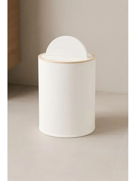 7 Litre Kapasiteli Modern Çöp Kovası, Beyaz Plastik ürün görseli 1