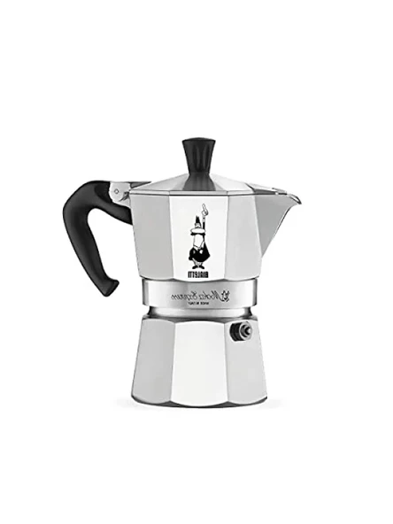 3 Fincan Kapasiteli Ocak Üstü Espresso Pişirici - Alüminyum, Gümüş Renk ürün görseli 1