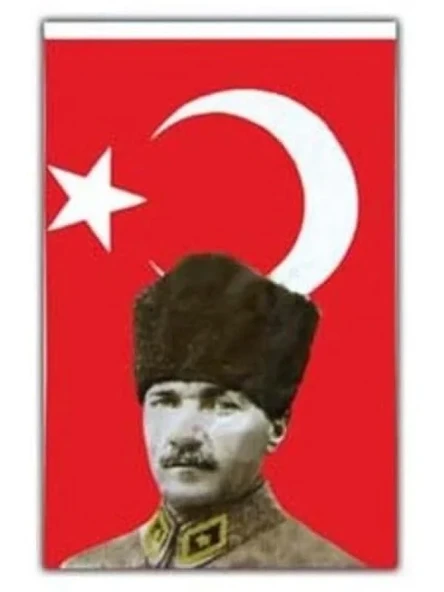 Atatürk Figürlü Türk Bayrağı - 50x75 cm ürün görseli 1