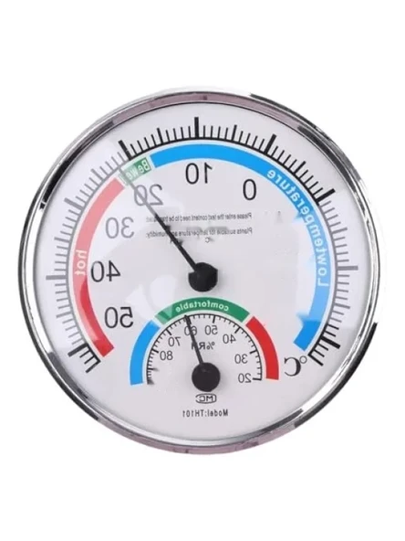 -30°C ile +50°C Arası Sıcaklık ve Nem Ölçer Termometre - 12.5 cm Çap ürün görseli 1
