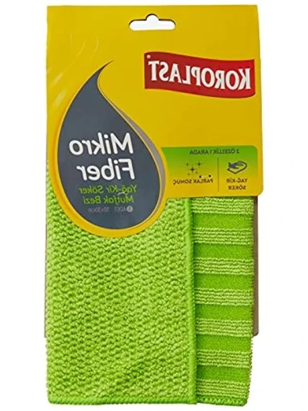 Mikrofiber Yağ & Kir Sökücü Mutfak Bezi - Çift Taraflı Hızlı Kuruyan Tasarım ürün görseli 1