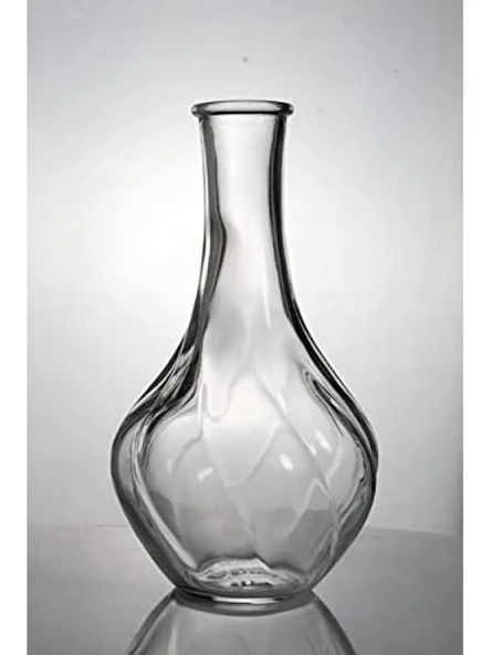 Şeffaf Cam İnce Boyun Vazo - 17 cm - Resim 3