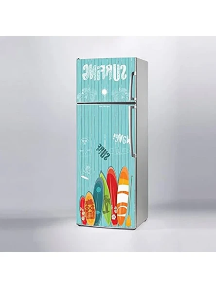 Surfing Temalı Buzdolabı Sticker Kaplama Etiketi ürün görseli 1