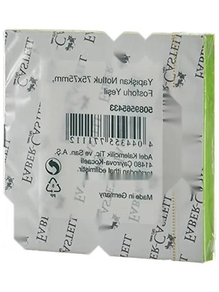 Fosforlu Yeşil Yapışkan Notluk - 75 x 75 mm - Resim 2