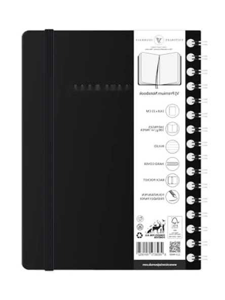 Premium Spiralli Sert Kapak Defter, 14.8x21 cm, Çizgili ürün görseli 1