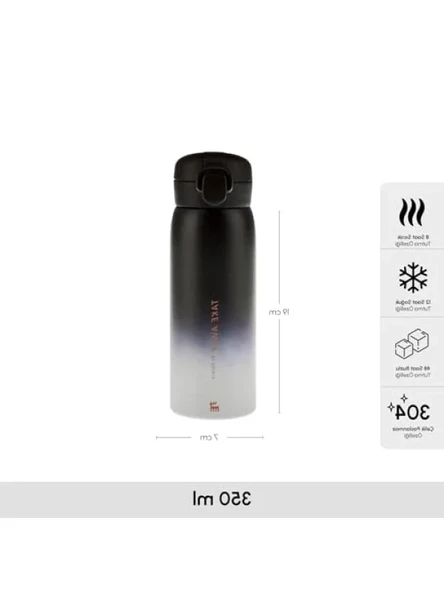 Sızdırmaz Siyah Çelik Termos - 350 ml Kapasite - Resim 2