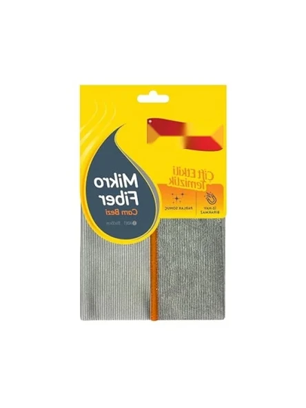 Çift Taraflı Mikrofiber Temizlik Bezi - 35x35 cm, Yüzeylerde Çizik Bırakmaz ürün görseli 1