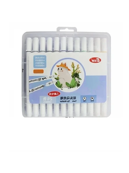24 Adet Renkli Slim Marker Kalem Seti ürün görseli 1