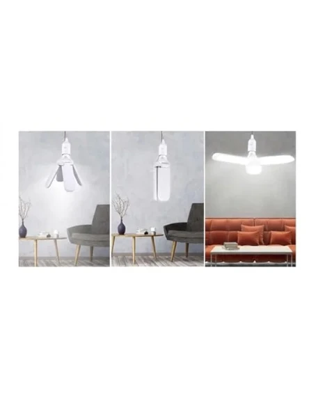 42 Watt 3 Kollu Pervane LED Ampul - 6500K Beyaz Işık ürün görseli 1